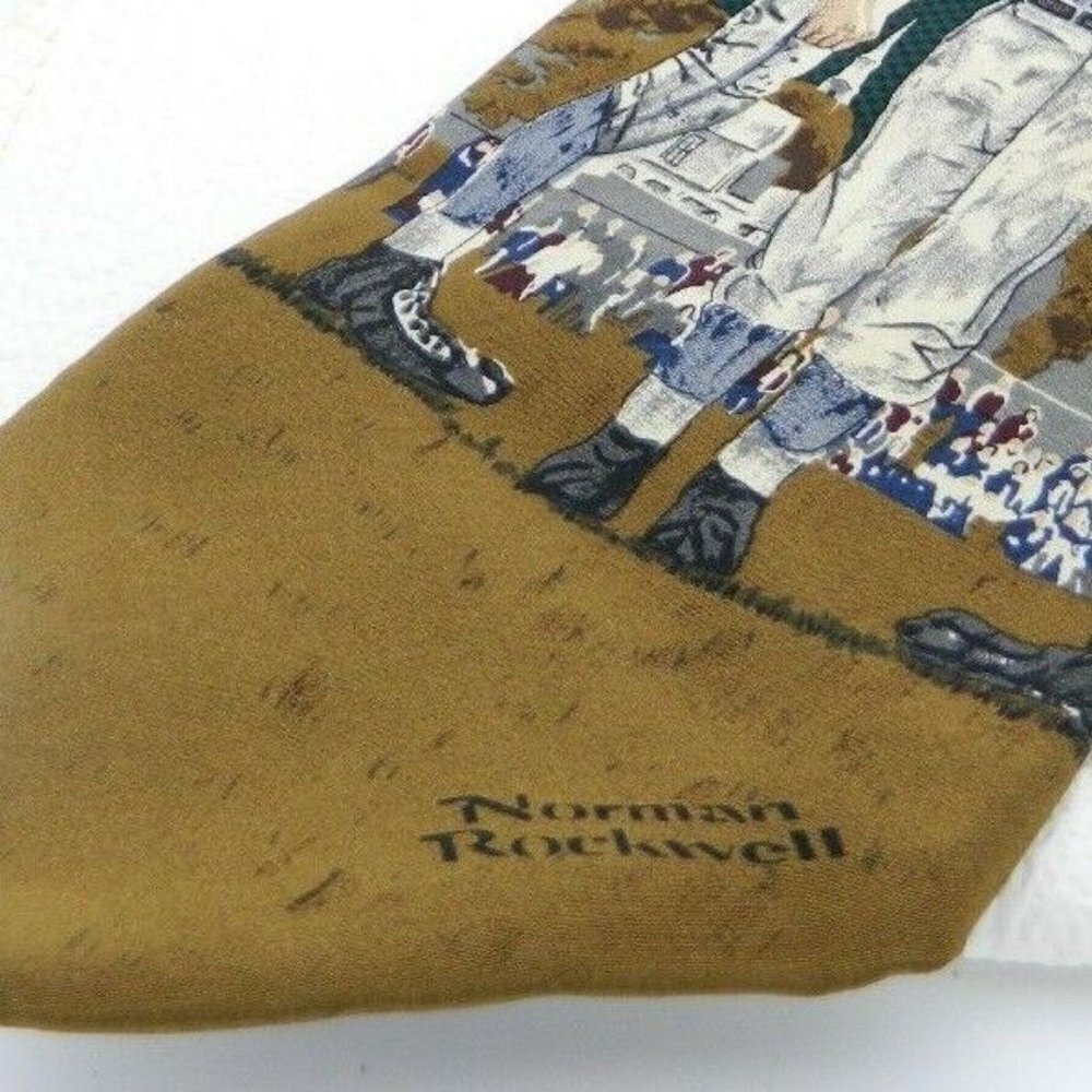 Norman Rockwell Coin Flip Corporate Casual Tie View 2